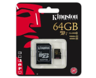 Kingston 64GB microSDXC Class10 zapis 45MB/s odczyt 90MB/s - 201448 - zdjęcie 2